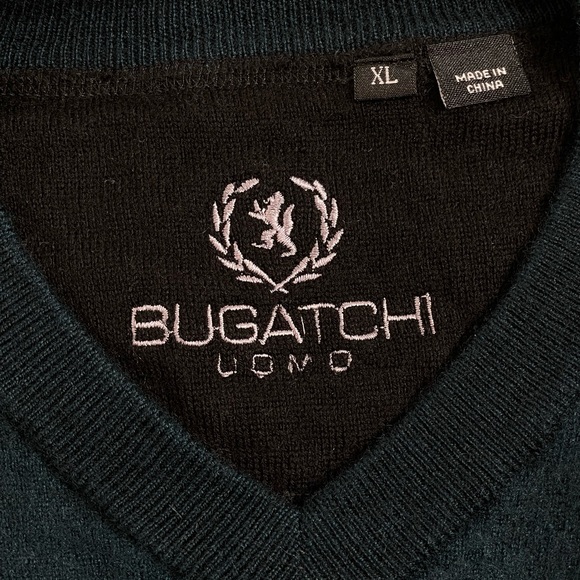 Bugatchi Uomo 100% Merino Wool V Neck Sweater XL - Picture 4 of 6